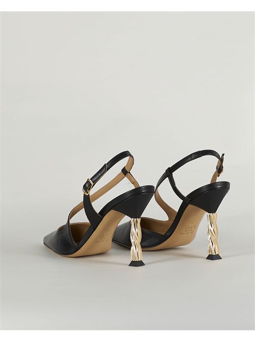 Leather pumps with gold heel Wo Milano WO MILANO | Decollete | 40399